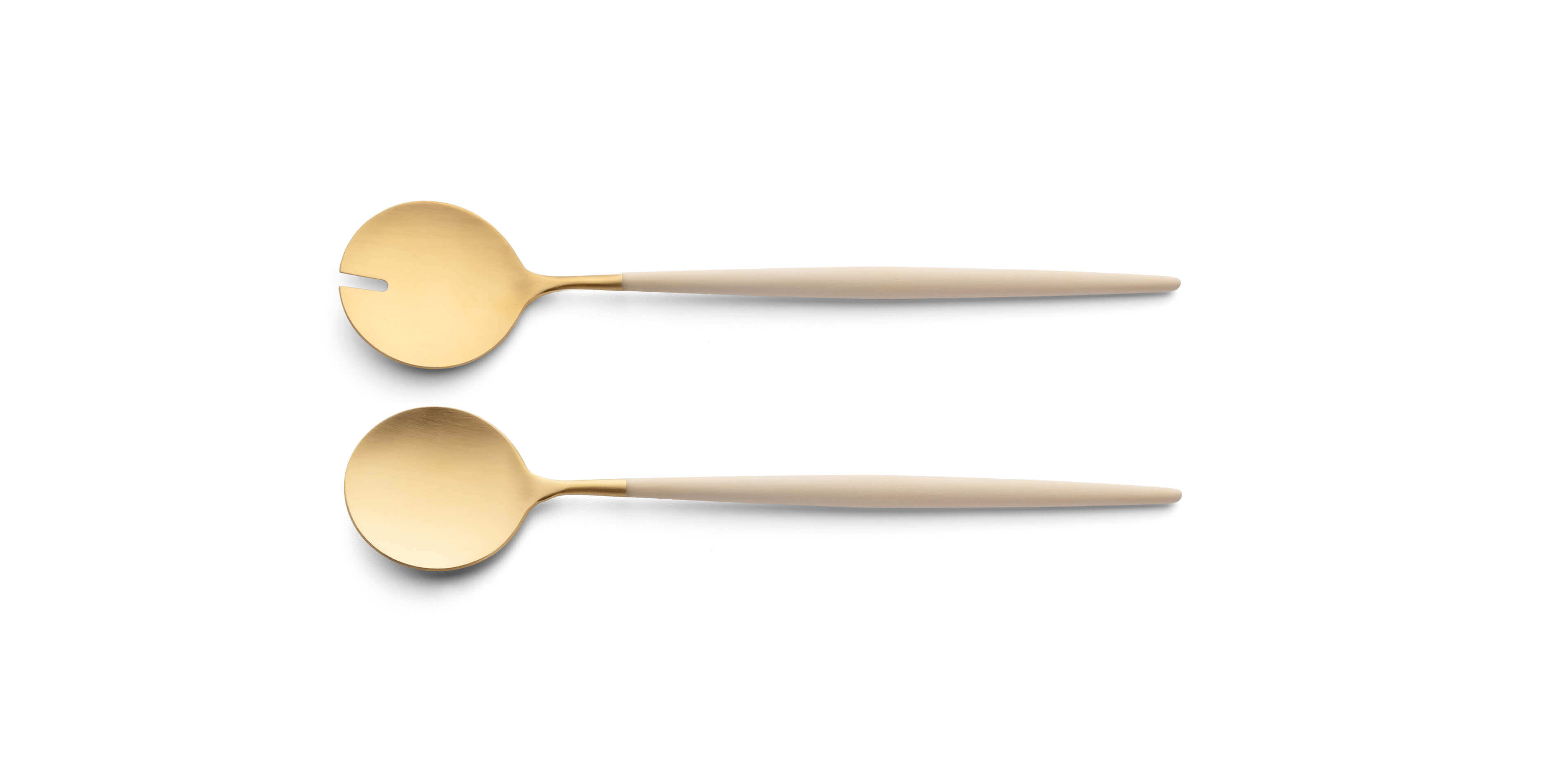 Talher de salada Cutipol Goa Ivory dourado