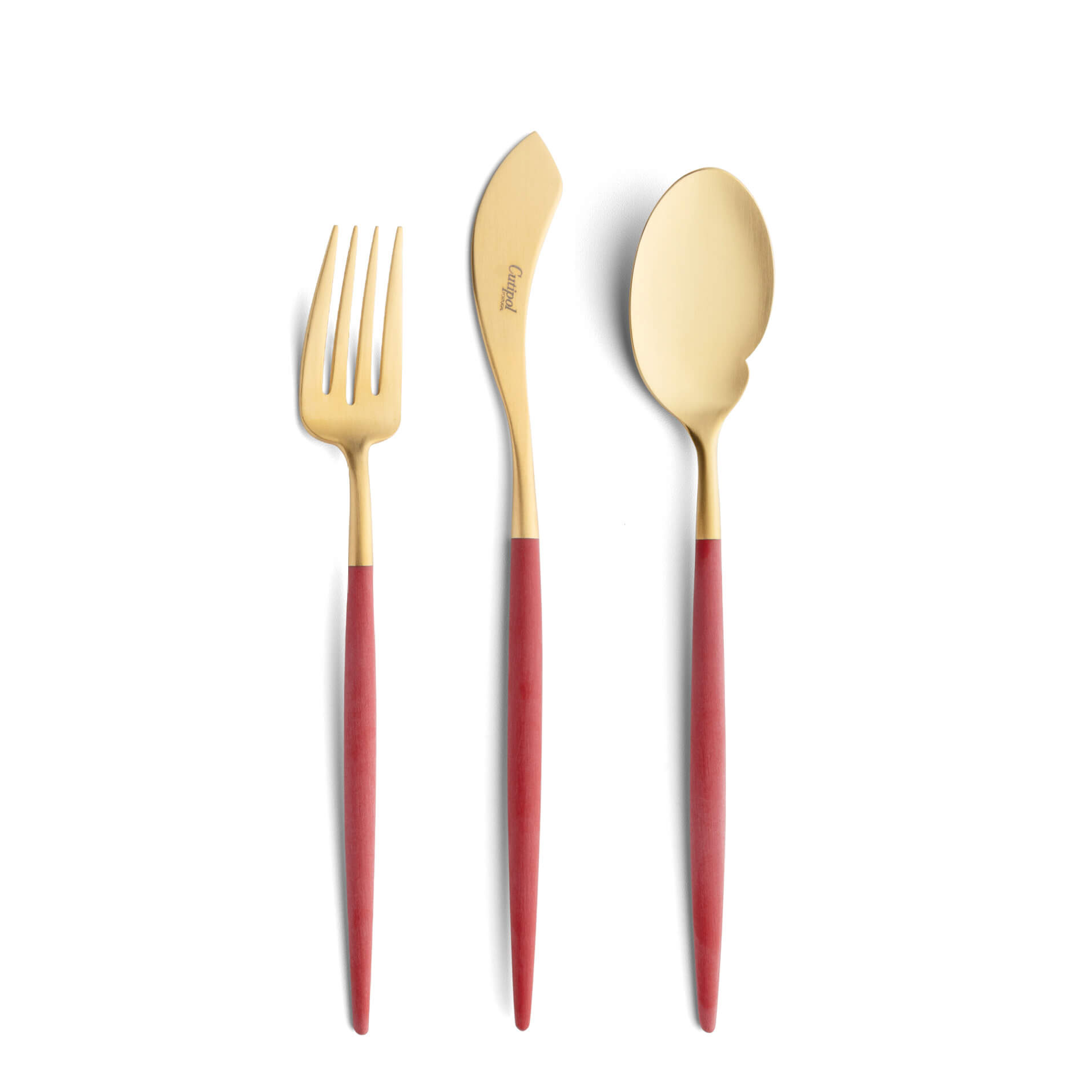 Cutipol Cutlery Goa Red Gold with fish fork, fish knife and gourmet spoon