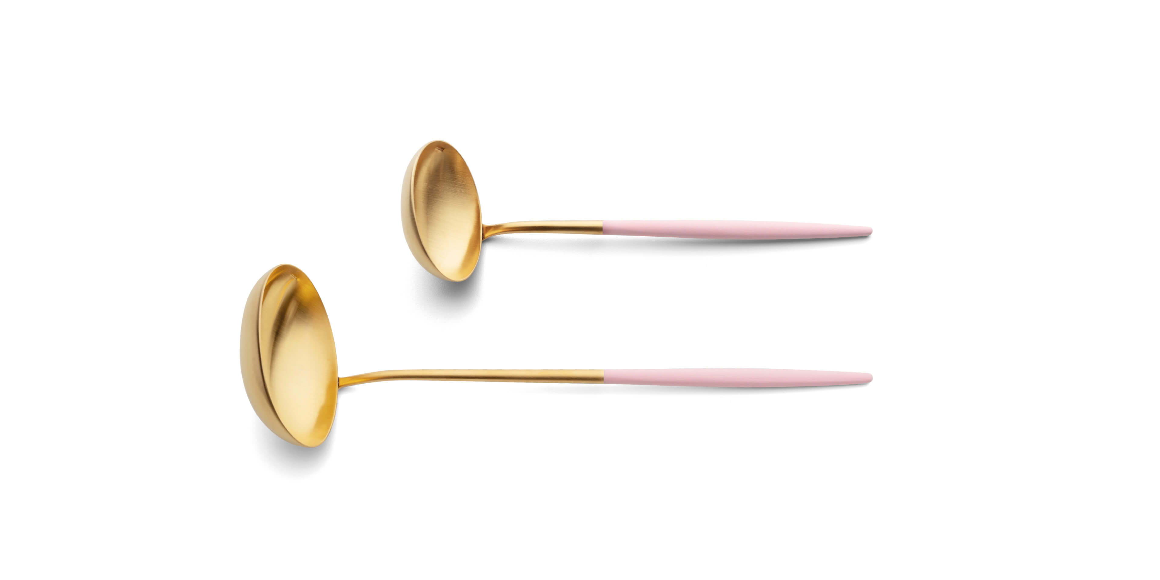 Cutipol Goa Pink Gold with soup ladle and sauce ladle
