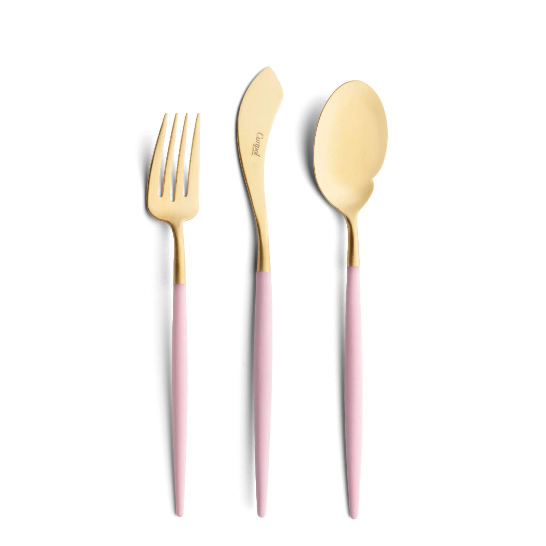 Cutipol Cutlery Goa Pink Gold with fish fork, fish knife and gourmet spoon