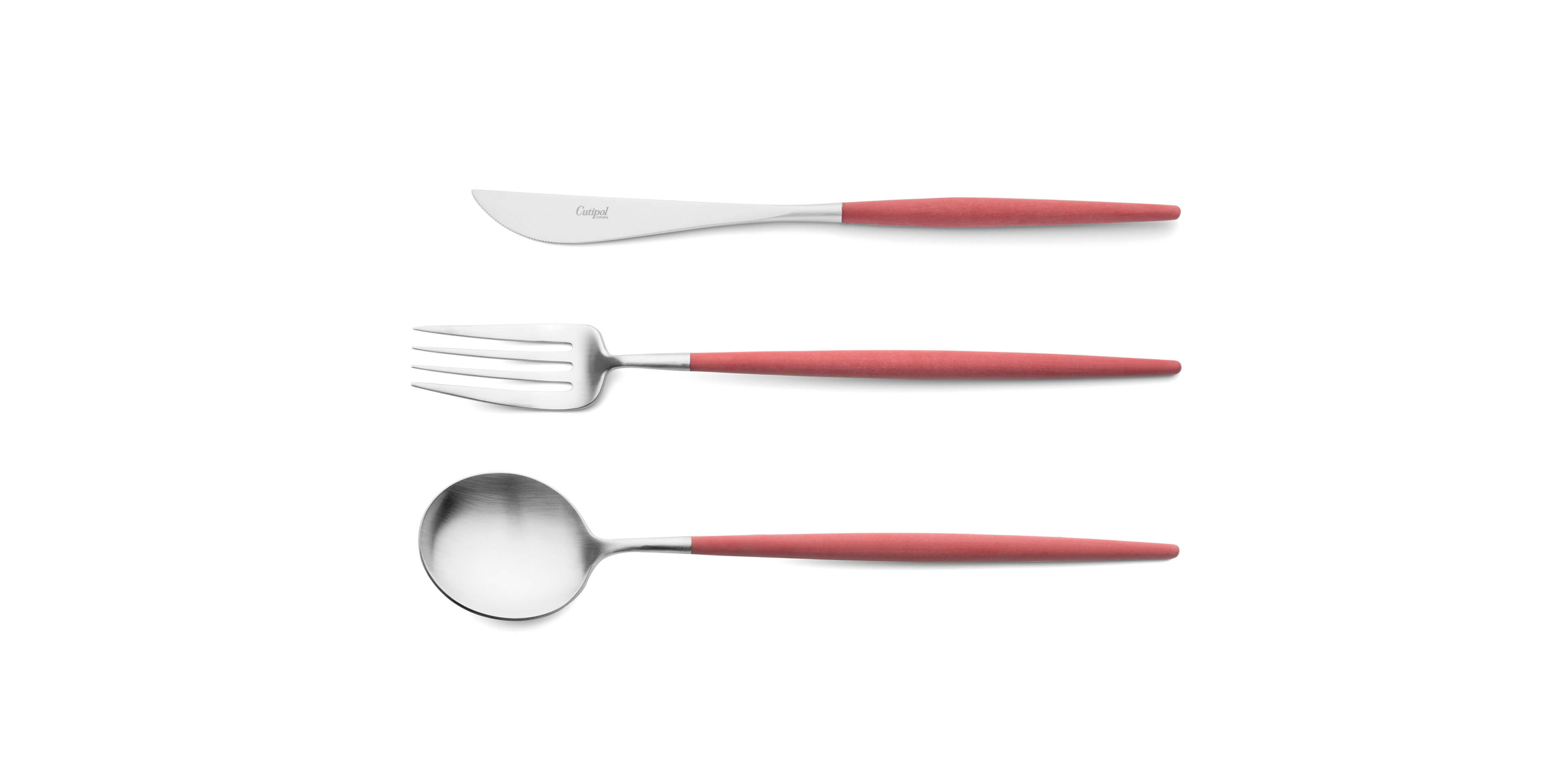 Serving spoon, serving fork and serving knife Cutipol Goa Red
