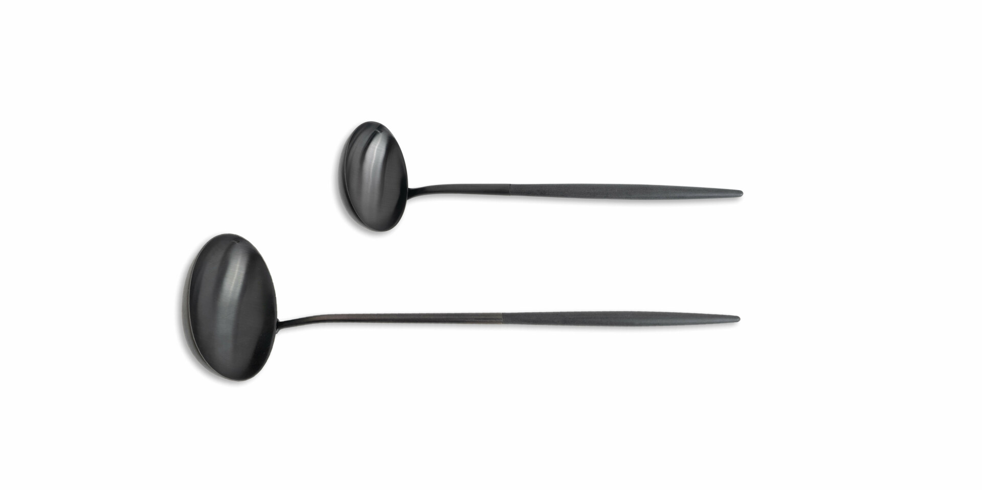 Cutipol Goa All Black with soup ladle and sauce ladle