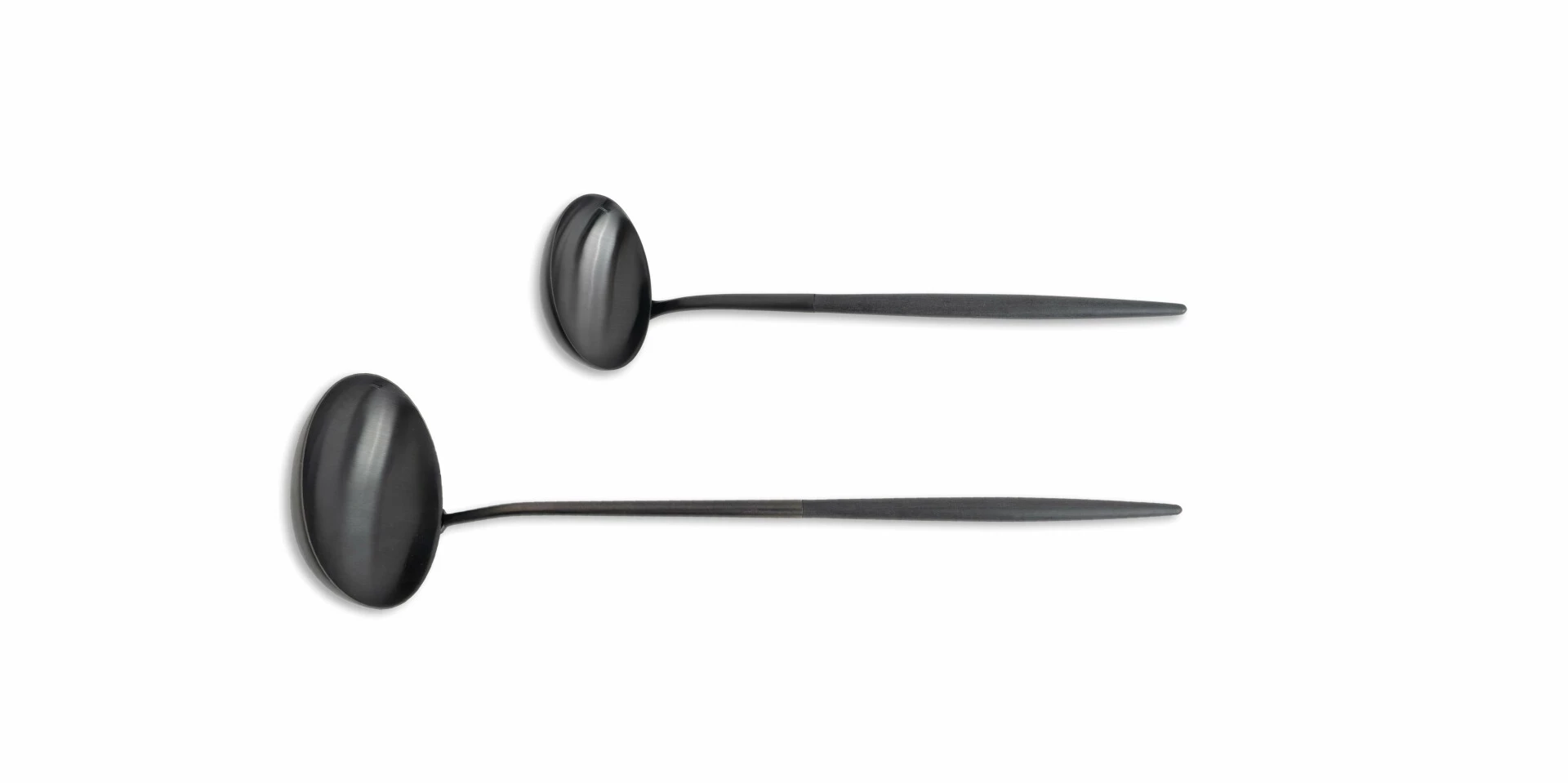 Cutipol Goa All Black with soup ladle and sauce ladle