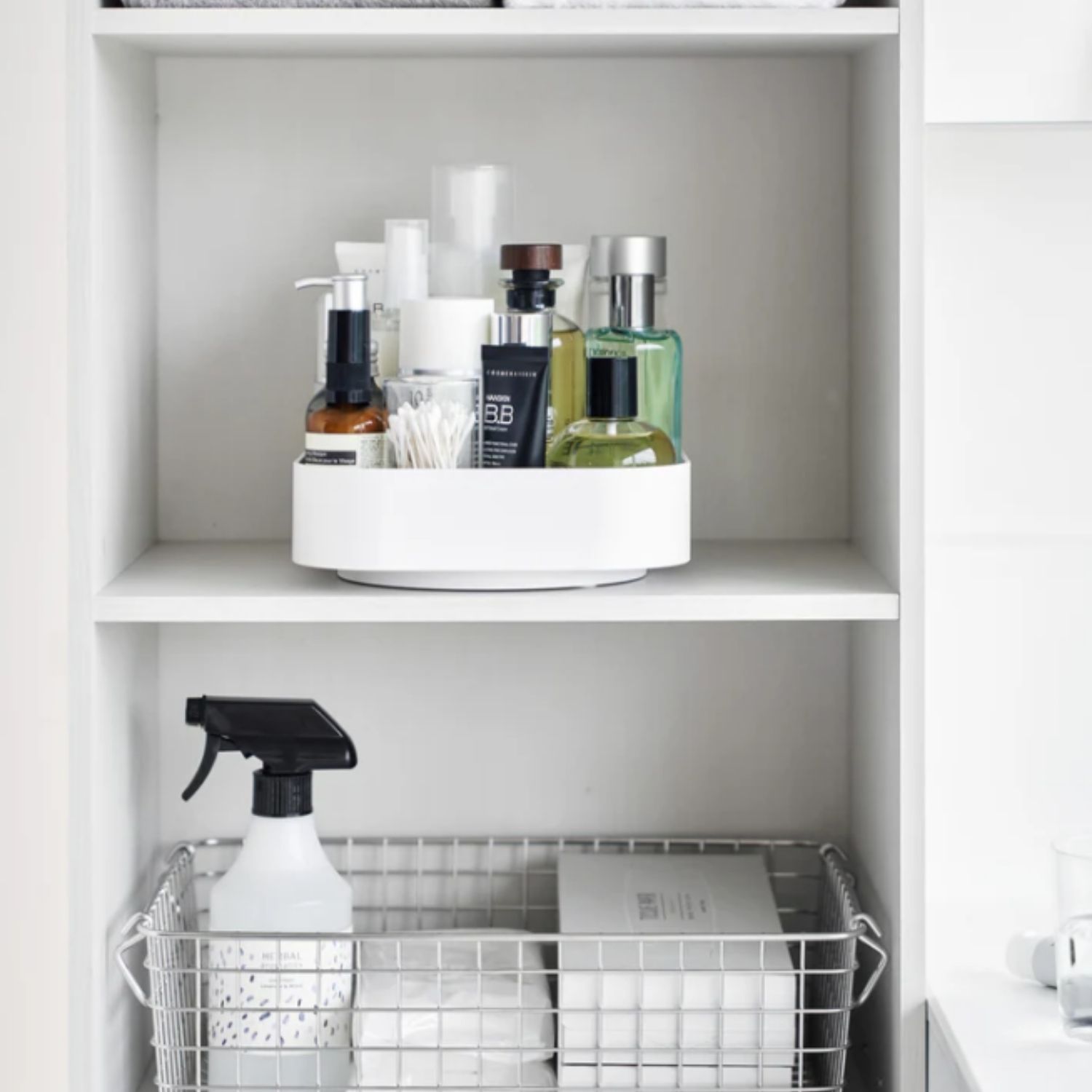 YAMAZAKI Tower - Rotating storage tray white #4