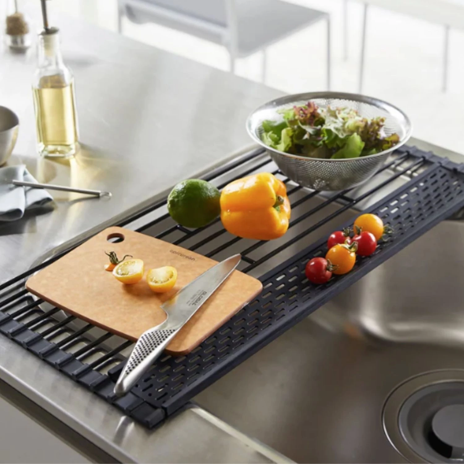 YAMAZAKI Tower - Foldable dish drainer black #2