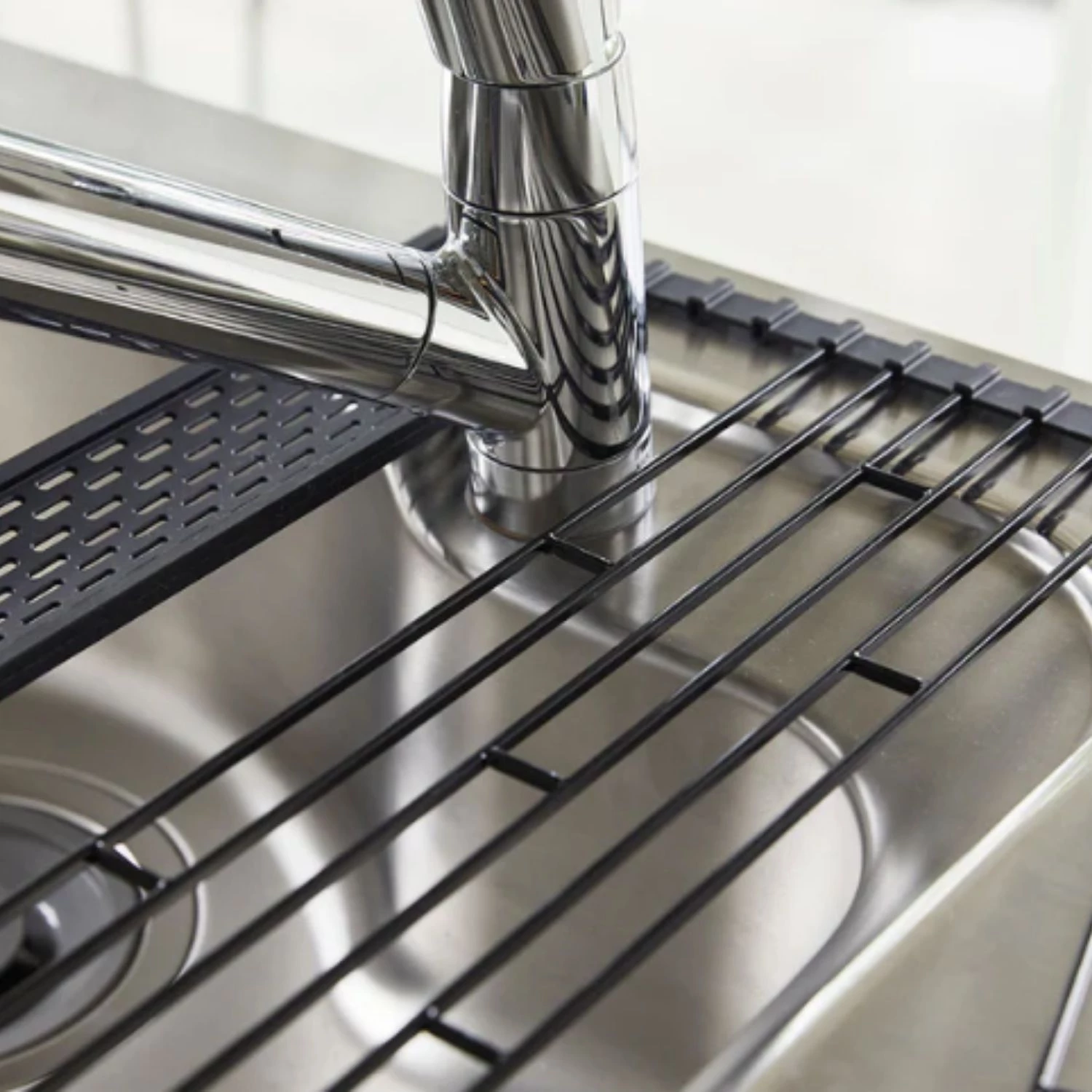 YAMAZAKI Tower - Foldable dish drainer black #4