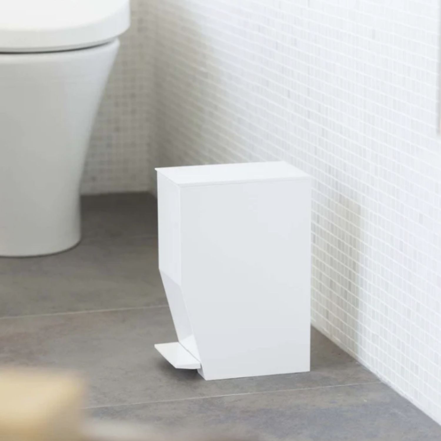 YAMAZAKI Tower - Waste bin white #2