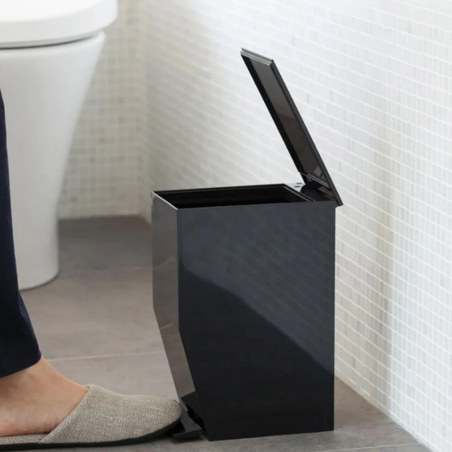 YAMAZAKI Tower - Balde do lixo preto #3