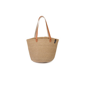LOCALCRAFT - Cesto castanho alça couro M