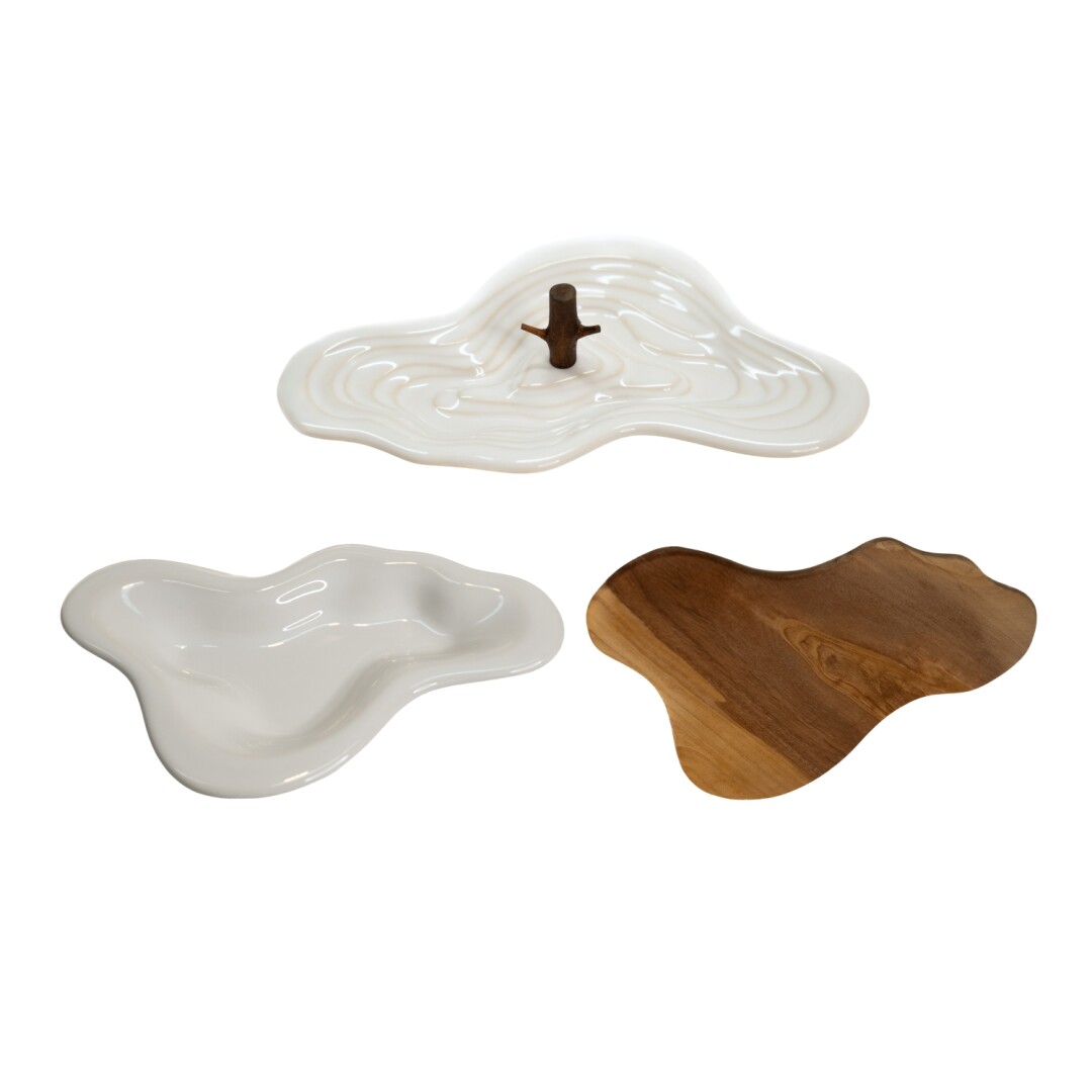 LABORATÓRIO D'ESTÓRIAS Monte das Oliveiras  - Olive oil dipping plate, bowl and serving tray #2