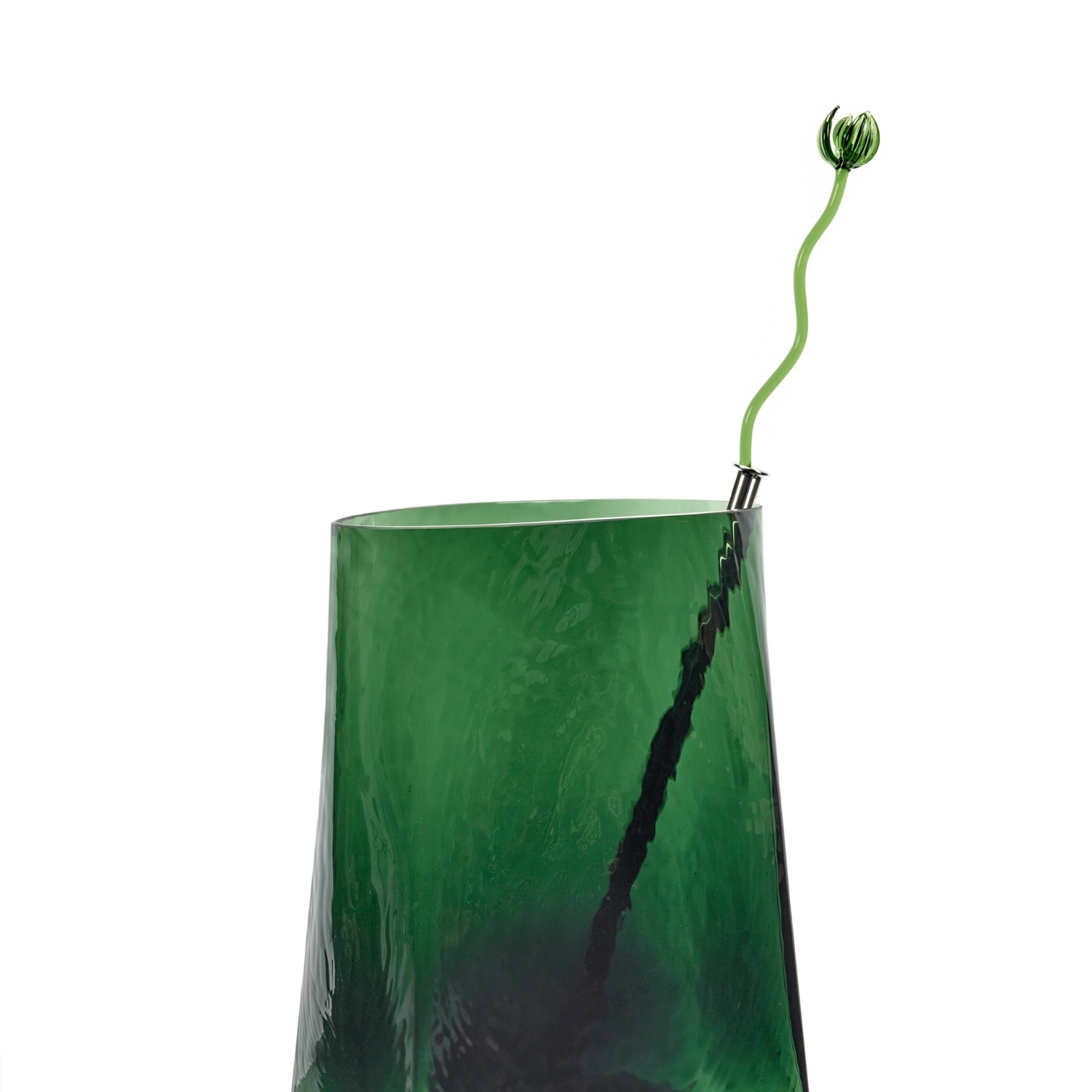 SERAX Josephine - Flor papoila de vidro verde #3