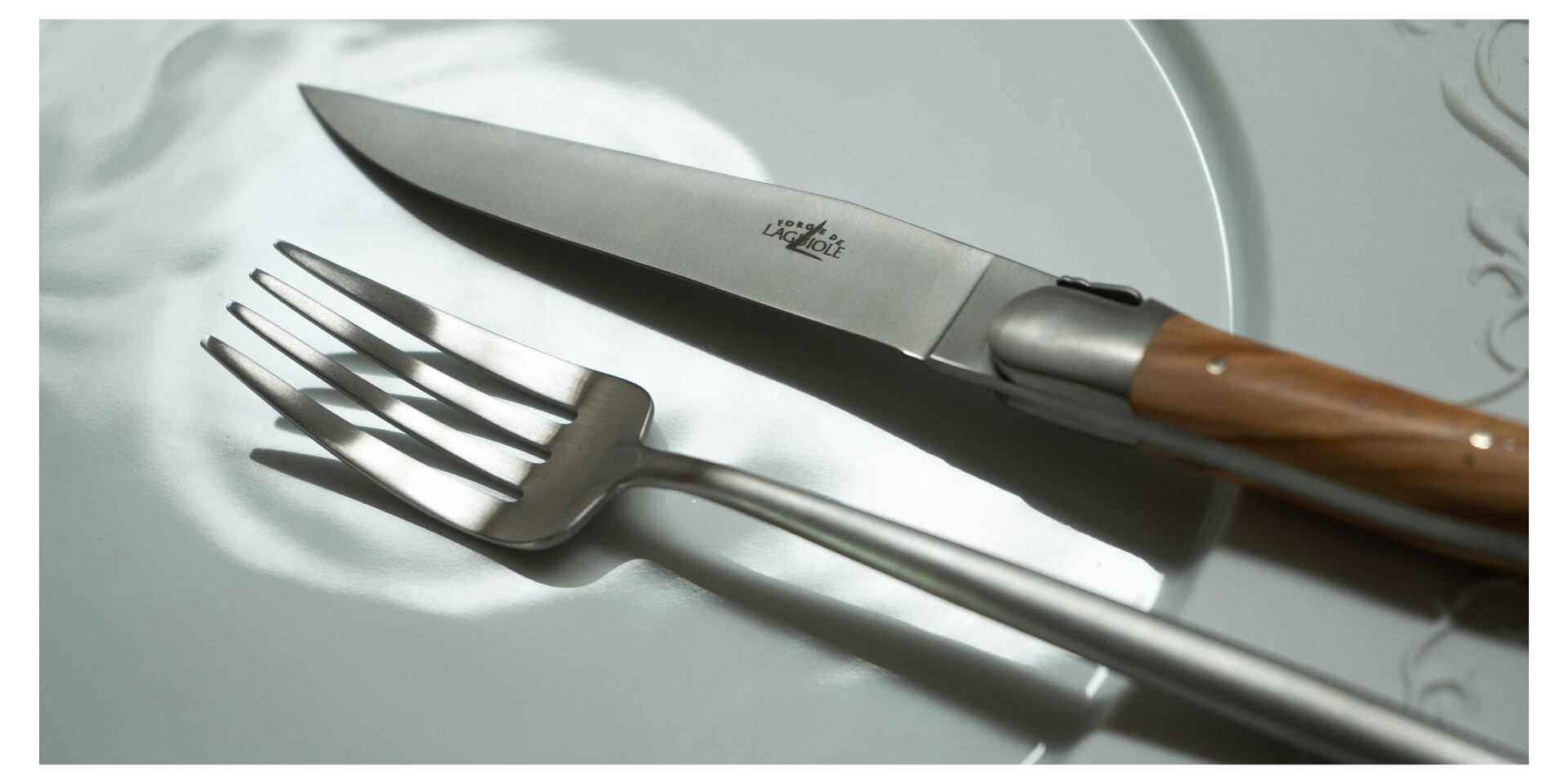 FORGE DE LAGUIOLE Tradition - Conjunto de 2 facas oliveira #4