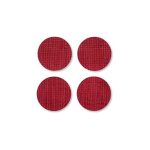 CHILEWICH Basketweave – Conjunto de 4 bases para copos (vermelho)