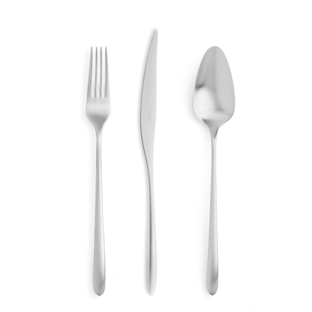 Talheres Cutipol AM Aires Mateus Matte com garfo de mesa, faca de mesa, colher de mesa