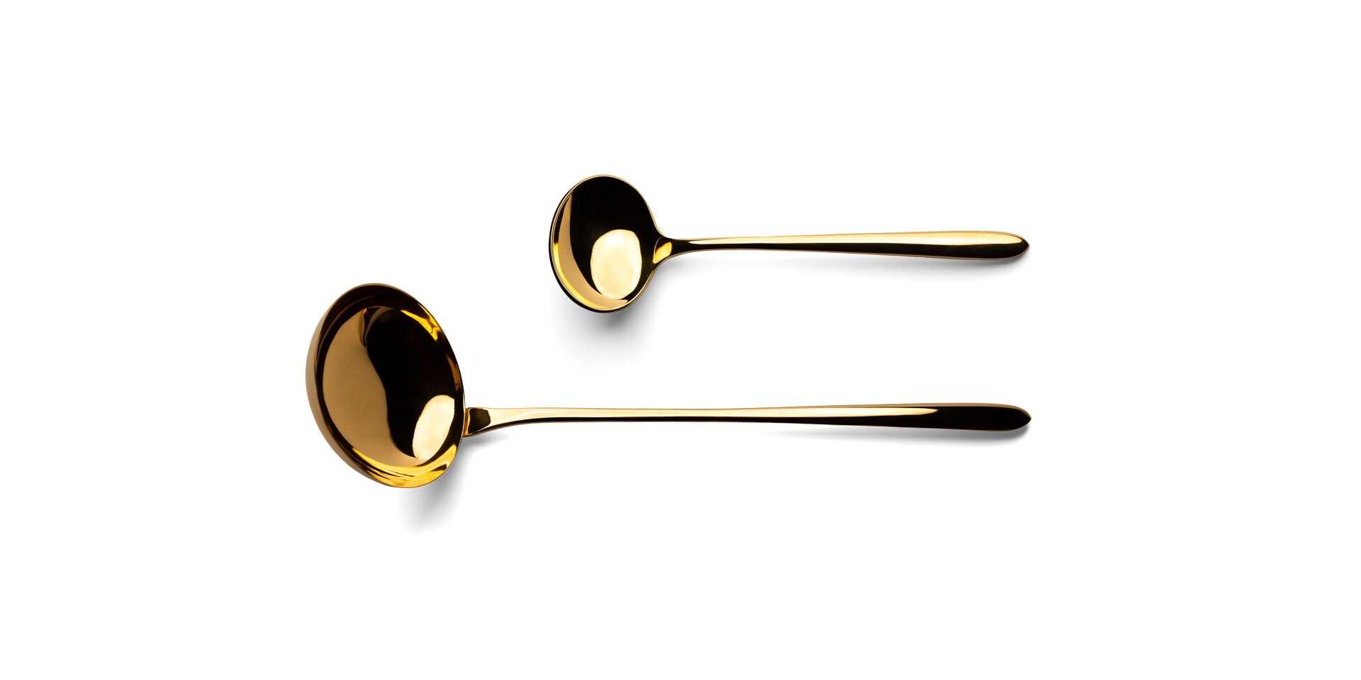Tableware Cutipol AM Aires Mateus Gold with soup laddle, sauce spoon